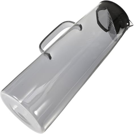 OFFSCH Jarra de Agua de Vidrio con Mango Ergonómico Tapa para Jarra de Agua Fría 1 4 L Gran Capacidad Elegante Color Gris