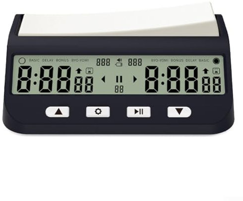 Feegow Schachuhr, professionelle Schachuhr Timer mit Bonus und Verzögerungsmodi für Schach und 2-Spieler-Brettspiele