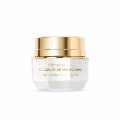 KU2 Cosmetics Niacinamide Augencreme, 30 ml | Feuchtigkeitsspendende Augenpflege, Gegen dunkle Augenringe & Schwellungen, Glättet feine Linien