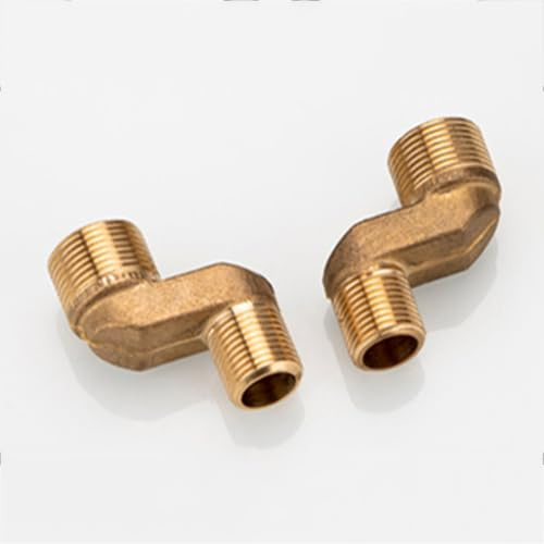 BiaoTeng Adaptador de Grifo 1/2 a 3/4 Latón, 2 Piezas Excentricas Grifo Ducha Ajustable 54.5 mm