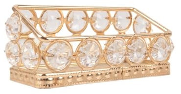 Visitenkartenhalter, Visitenkartenhalter für den Schreibtisch, Büro, Desktop-Visitenkarten-Aufbewahrung, Organizer, Visitenkarten-Organizer (Gold, 11 x 5 x 3 cm)