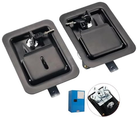 Serratura a pannello con attacco a tre punti, for generatori, attrezzature, componenti di ingegneria, serratura for porta dell'armadio, 1 pezzo(Without padlock)