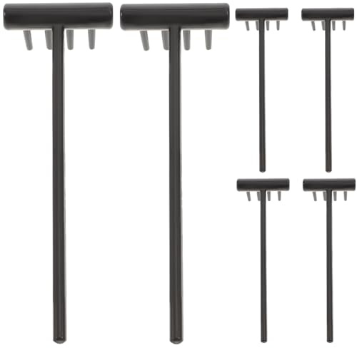 OSALADI Lot de 6 Micro-râteaux Zen pour Jardin et Décoration de Table, Accessoires pour Bac à Sable, Mini Râteaux Noirs 4 Pieds, Outils Compacts pour Jardinage et Espace Zen Intérieur