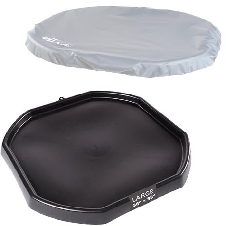 MEKA Tuff Tray Waterproof Cover for Kids – Messy Play, Sensory, STEM Activities, Classroom & Home Use (Black, Large 38 x 38)
