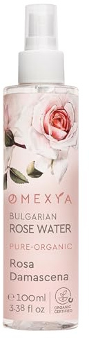 Rosenvattenspray 100 ml – Omexya rosa Damascena ansiktsvatten – naturlig toner för ansikte och hudvård, uppfriskande ansiktsspray utan tillsatser (100 ml (1-pack), rosenvatten)