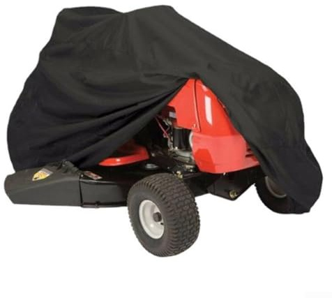 Oniissy Cubierta para cortacésped de tela Oxford 210D, impermeable, resistente al viento, para tractores de jardín con dobladillo elástico y bolsa de almacenamiento