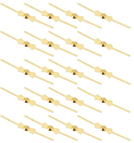 PAMINGONO 200 pièces Connecteurs de Lustre Métal Doré Clips Noeud pour Fixation Perles Accessoires Robustes pour Suspension Cristal