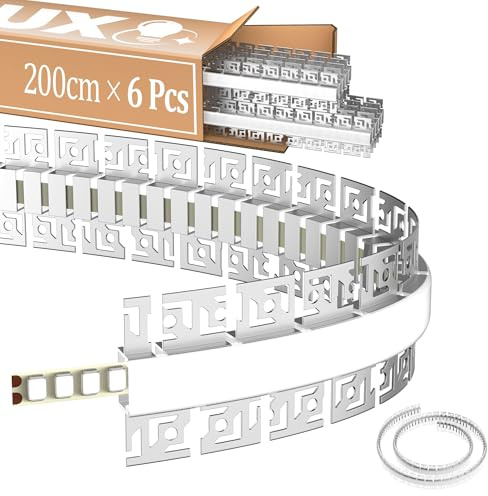LASLUX LED Profil flexibel für Gipskarton 2m × 6 – Biegsames Aluminium Trockenbau Unterputzprofil 60x12.5mm für Decke & Wand, Einbauprofil für LED Streifen bis 18mm, ideale Kurven-Lichtlinie