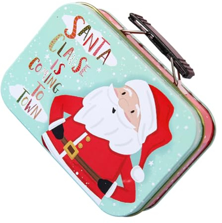 minkissy Weihnachtsbox Aufbewahrungsbox für Pralinen und Süßigkeiten Verpackungsbox mit Throughdachter Form und Idealer Stil