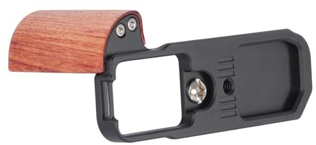 Piastra a sgancio rapido per fotocamera con manico in legno staffa a L con adattatore per slitta fredda per treppiede per fotocamera digitale compatta Soluzione di montaggio treppiede