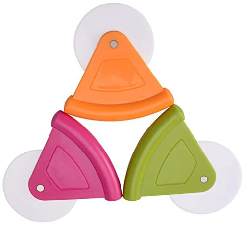 RASTKY Plastic Pizza Cutter Wheel Durable Baking Tool for Quick Cutting Pizza for Home Kitchen 11.5 * 10.5cm (Pink)