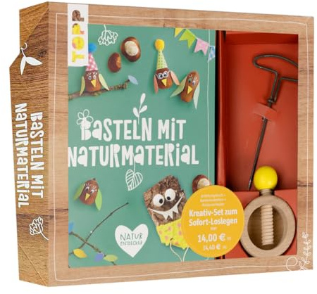 Kreativ-Set Basteln mit Naturmaterial: Buch mit Grundlagen und Bastelideen sowie Kastanienhalter und Kastanienbohrer (Buch plus Material) (Kreativ-Sets)