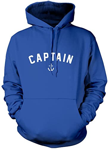 Captain - Unisex Hoodie - Sailing Boat Owner Sailor Yacht XL Blue