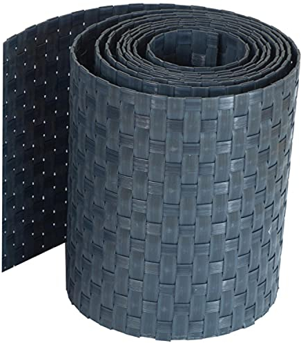 workingHOUSE Rotolo Schermo Privacy in Polyrattan per Recinzione Esterna - Strisce Resistenti alle Intemperie per Recinzioni, Balconi e Terrazze - Facili da Installare - 255 cm x 19 cm (1, Antracite)