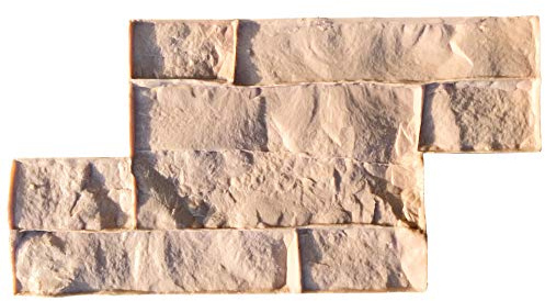 Majestic Stack Stone Vertical Concrete Stamps by Walttools for Walls, Fireplaces, Hardscapes, Seatwalls, etc. Sturdy Tools With Realistic Detail and Natural Texture (Single)