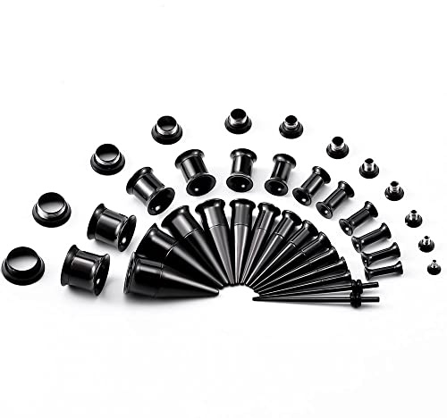 TBOSEN 36PCS Ohr Gauge Stretching Kit Edelstahl Double Flare Legierung Tapers 3 In 1 Stecker Set Öse
