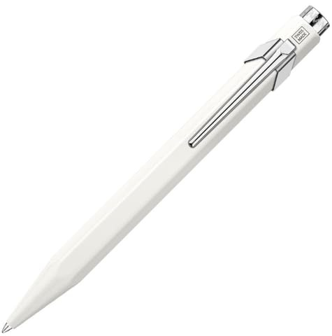 Caran d'Ache Kugelschreiber 849 Classic Line Weiß lackiert Strichstärke: M, Schriftfarbe: Blau, Länge: 13 cm, 0846.001