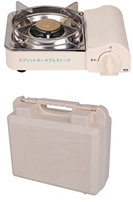 Réchaud à gaz portable - 1 feu - Bouteille de gaz pour réchaud à gaz - Réchaud à gaz portable - Cuisinière de table - Barbecue à gaz pour urgence ou camping, vacances (blanc)