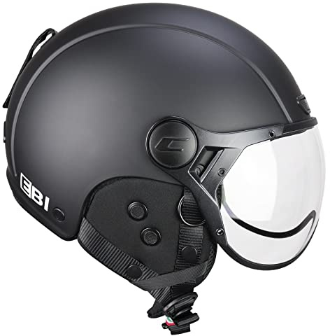 CGM EBI Casque de Ski Unisexe pour Adulte, Noir Mat, S (55-56cm)