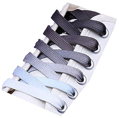 Aeromdale Lacets plats en toile pour chaussures de sport - Motif dégradé arc-en-ciel - 8 mm - Pour enfants et adultes - 95 cm