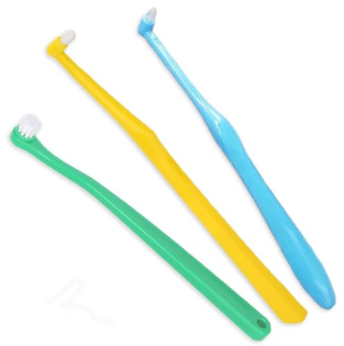 Pet Republique Extra Small Breed Toothbrush Kit for Dogs & Cats, 1/4” PointedBrush, 1/4” FlatBrush, 3/8” RegularBrush (3-Piece Kit); Works on Yorkie, Chihuahua, Pomeranian, and Miniature Breeds