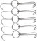 AOKWAWALIY Lot de 5 crochets à rôtir de volaille, crochets de boucher, de suspension pour bacon, de volaille, à saucisse, crochet de barbecue, crochet de pêche, gadget de