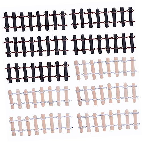 Sosoport Lot de 10 Mini Clôtures de Bordure pour Jardin Clôture Miniature en Piquets de Mousse Et Décoration de Plantes Succulentes