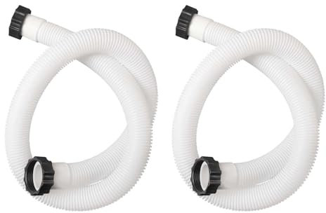 Bigking 2PCS Pool Pump Replacement Hose, PP Material, Clears Water Pipes, Filters Drain Pipes, Maintains The Sanitary Environment of The Swimming Pool, Improves The Swimming Experience (White)