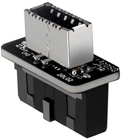 Binghe USB Panel Adapter Vertical USB 3.1 Panel Socket USB3.019P/20P to TYPE-E 90 Degree Adapter Shell Front Type C Connector for 73S Motherboard/Expansion Card