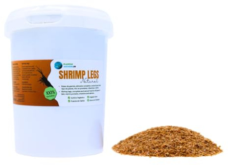 Shrimp Legs 500 ml, pequeñas Patas de gamba, alimento Natural para Todo Tipo de Peces Tropicales, de Agua Caliente, y de Agua fría, Comida Rica en proteínas, Calcio y Elementos minerales.