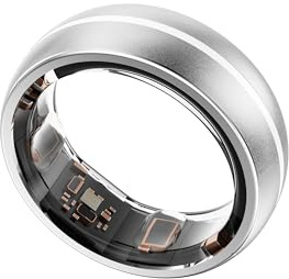 NEXTring N2 Smart Health Ring - Anillo de salud inteligente, color rosa mate, plata mate, negro mate, 9, Titan