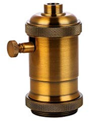 Verstellbare E27-Lampenfassung aus antikem Messing im Vintage-Stil. Perfekt, um jedem Raum einen klassischen und eleganten Look zu verleihen. Ideal für Liebhaber von Retro- und funktionalem Design.