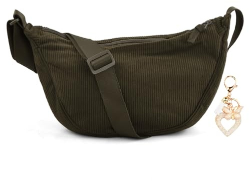 Amexo Borsa a Tracolla da Donna a Mezza Hobo Bag Marsupio Donna Tracolla Tinta Unita Halfmoon Borse a Spalla Crossbody Bag con Tracolla Regolabile per Shopping Viaggio Lavoro