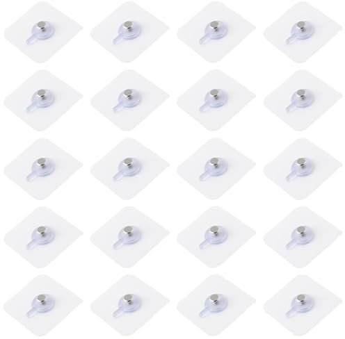 Eupneicu Bilderhaken Selbstklebend [20 Stück], Transparent Bilder Klebehaken Bildaufhängung Ohne Bohren, Bildaufhänger Selbstklebend Für Bilderrahmen Zum Kleben Wand, Für Poster, Fotos