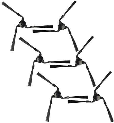 vhbw 6X Seitenbürste Ersatz für Miele 9724010 | RX1-SB, RX-SB2 für Saugroboter - Reinigungsbürsten Set, links/rechts, schwarz