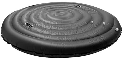 Qcwwy with Handles PVC Portable Adjustable Insulated Hot Tub Lid Protector Leakproof Weatherproof Round Hot Tub Lid for Outdoor Inflatable Hot Tub Cover Gardening