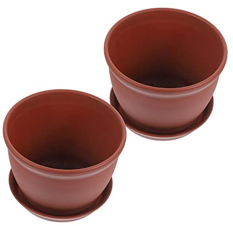 YARNOW 2juegos Macetas De Planta Bandeja De Almacenamiento De Color Terracota para Suculentas y Decoración De Interiores y Exteriores