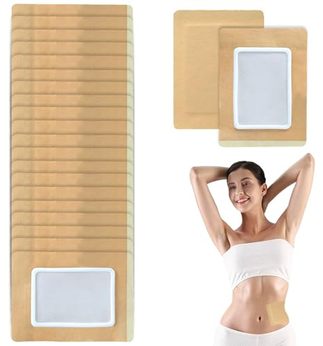 GWAWG 20PCS Rizinusöl Packungen,Einweg Castor Oil Pack,Selbstklebend Castor öl Kompressen Wickel,Castor öl Kompressen Wickel Bauch und Oberschenkeln
