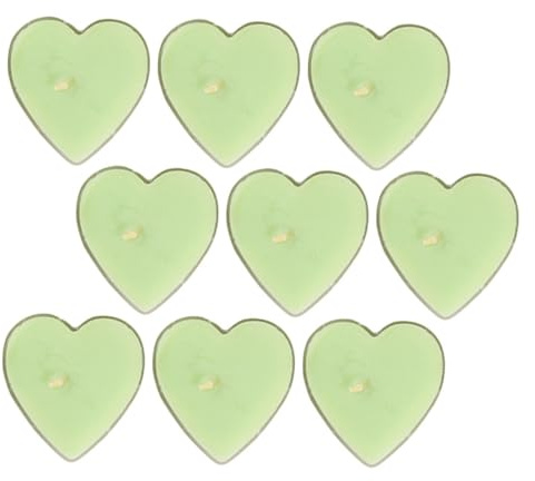 MAGICLULU 9stücke Herzförmige Teelichter Romantische Dekokerzen Für Hochzeiten Verlobungen Und Valentinstag Flammenlose Kerzen in Grün Angenehm Tragbare