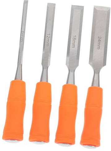 ARTIBETTER 4pezzi Scalpelli per Legno Manico Scalpelli Multifunzione per Incisione e Modellatura Strumenti per Artigianato Fai da Te e Intaglio del Legno