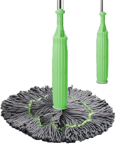 Trapeador deshidratado 2 en 1, trapeadores giratorios para Limpieza de Pisos - Trapeador Limpiador de Mano con Mango Largo - Limpiador Altamente Absorbente para Pared de Piso de baño