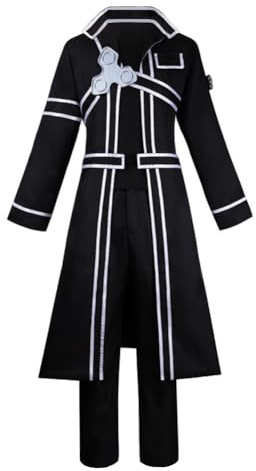 Anjinguang Kirito - Disfraz de uniforme negro para hombre, disfraz de Halloween, cosplay, regalo para fanáticos del anime