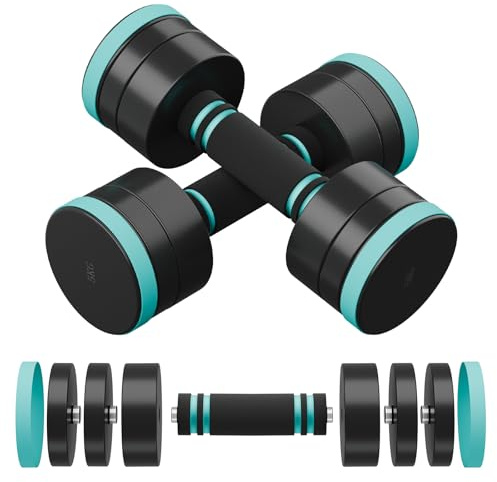 Dripex Hanteln Set, Verstellbare Hanteln 2er Set oder Einzeln aus Stahl Gewicht einer einzelnen Hantel: 2,5kg, 5kg, 7,5kg, 10kg, 15kg, 25kg, 30kg, Kurzhanteln für Zuhause