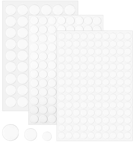 Self-Adhesive Screw Caps Cover,290 Pcs White PVC Hole Cover Stickers | 12mm, 15mm and 21mm hole covers,non-fading finish dustproof sticky screw covers for cabinets, desks, walls and furniture