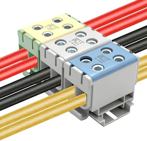 Morsettiera per guida DIN CTRICALVER 145 A AC800 V/DC1000 V, scatola distribuzione principale multi-uscita per automazione industriale, fotovoltaico/accumulo energia e cablaggio di quadri elettrici
