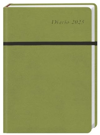 Diario Wochen-Kalenderbuch A6, grün 2025: Grüner Terminplaner 2025. Buch-Kalender mit Lesebändchen und Gummiband. Taschenkalender zum Planen von Terminen. (Kalenderbücher Heye)