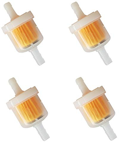 4er Set Benzinfilter Kraftstofffilter universal Sprit Filter 6mm PKW KFZ Auto Automobil Verschmutzungsgrad aufgrund der transparenten Bauweise leicht erkennbar