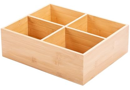 Wickerfield Drawer Divider - Kitchen Cabinet & Office Desktop Organizer (Four Compartments)