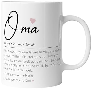timalo® Coole Tasse mit Namen | Definition Oma | Personalisierte Kaffeetasse Geschenktasse zum Geburtstag für Frauen | mug-def-06