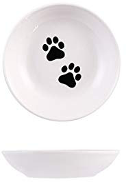 Creative Cute Cat Small Saucer Shape Mini Plate Ceramics Cartoon Dish Creative Snack Plate Chinchilla Squirrel Hedgehog Bowl Ceramic Cat Bowls (Color : Paw2, Size : S)